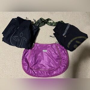 Zumba fitness lot - Purple Peek A Boo Bag and 2 pair of Zumba Cargo Pants